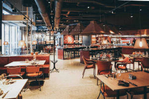 Thumbnail of dining area and entrance to restaurant